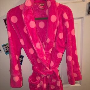 PINK glitter sequins fuzzy robe